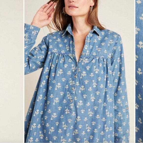 Anthropologie Rochelle shirtdress 4P - Picture 3 of 13